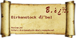 Birkenstock Ábel névjegykártya